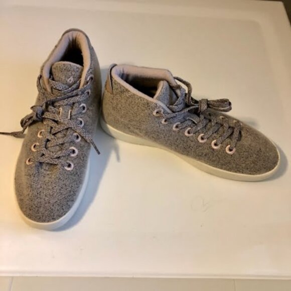 New ALLBIRDS Piper Merino Wool Mids Grey/Pink High Top Ankle Sneakers 10 - Picture 4 of 7